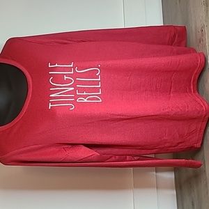 Rae Dunn Jingle Bells Light Sweatshirt Size L